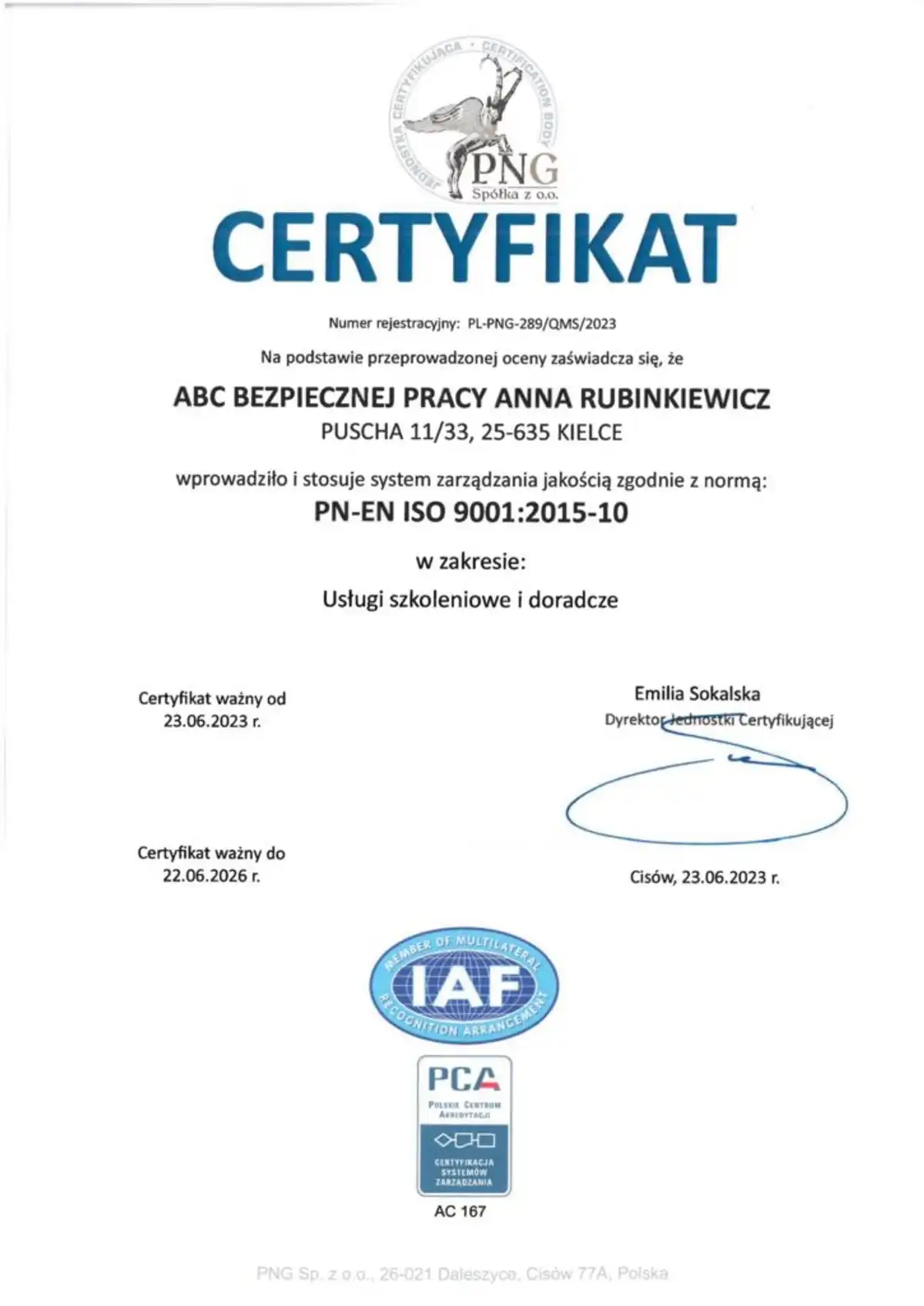 Certyfikaty ABC Bezpiecznej Pracy